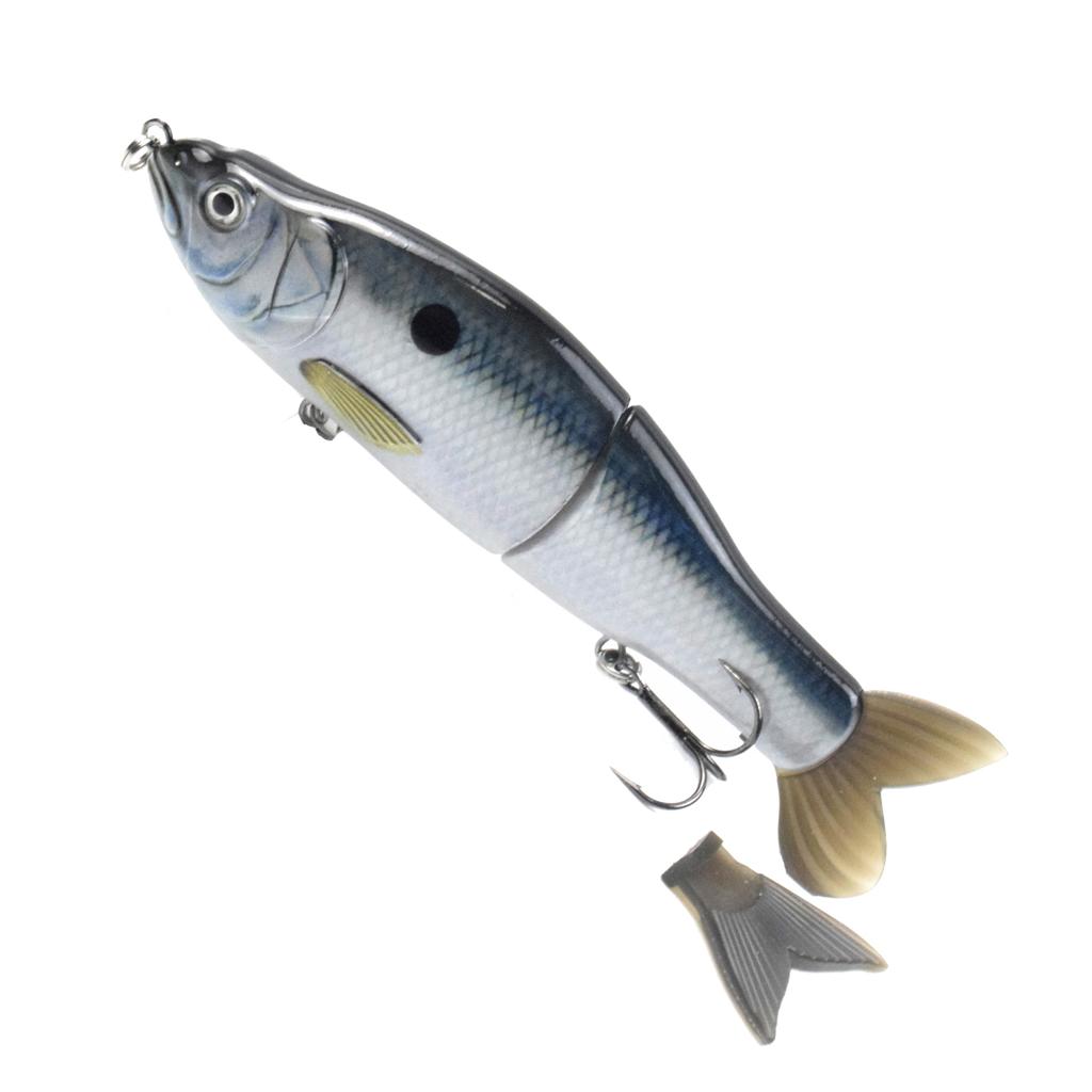 LIXADA 6.5 In / 2.2 Oz Sinking Fishing Lures Glide Bait Hard Body with Soft Tails Slide Shad Lures