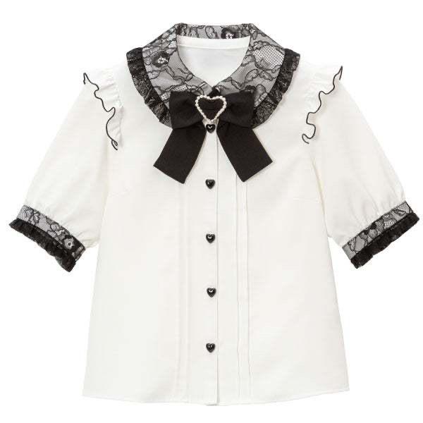European Cute Japanese Bow Ruffle Long Sleeve Women's Shirt