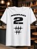 Morad 2 Monochromes Athletisches Nummern-Design Mit Gebogenem Namensschriftzug Und Scharfem Abstraktem Logo Streetwear Fan Unisex Alle T-Shirts