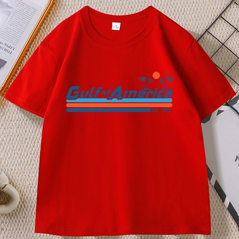 

Gulf of America TShirt Casual Cotton Short Sleeve Patriotic Tee Summer Vibes 2025 Tshirt Unisex Women Beach T Shirt Unisex S
