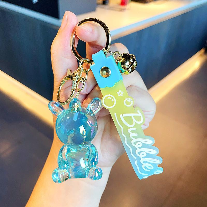 Colorful Resin Cartoon Keychains Bear And Rabbit Perfect For Party Favors