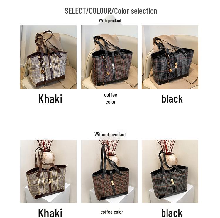 Wollige Mode-Tragetasche: Schulterhandtasche mit großem Fassungsvermögen für Herbst/Winter 2024