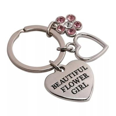 Amore Flower Girl Charm Keyring