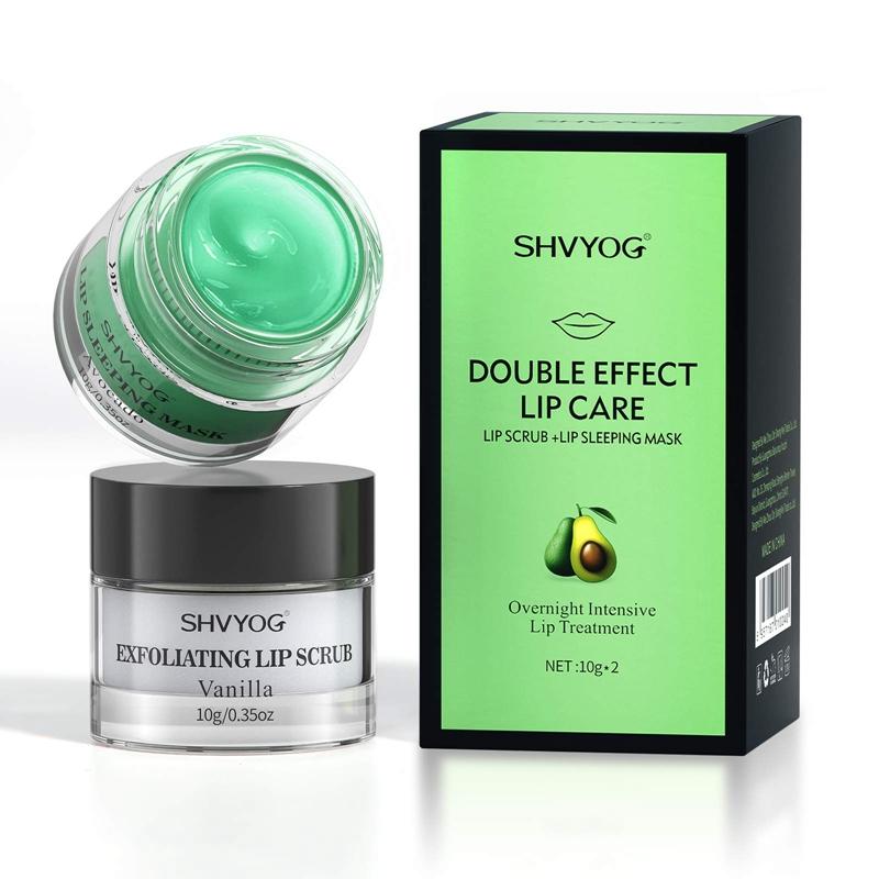 Buy Avocado Lip Sleeping Mask+Vanilla Lip Scrub, Double Effect Lip Care