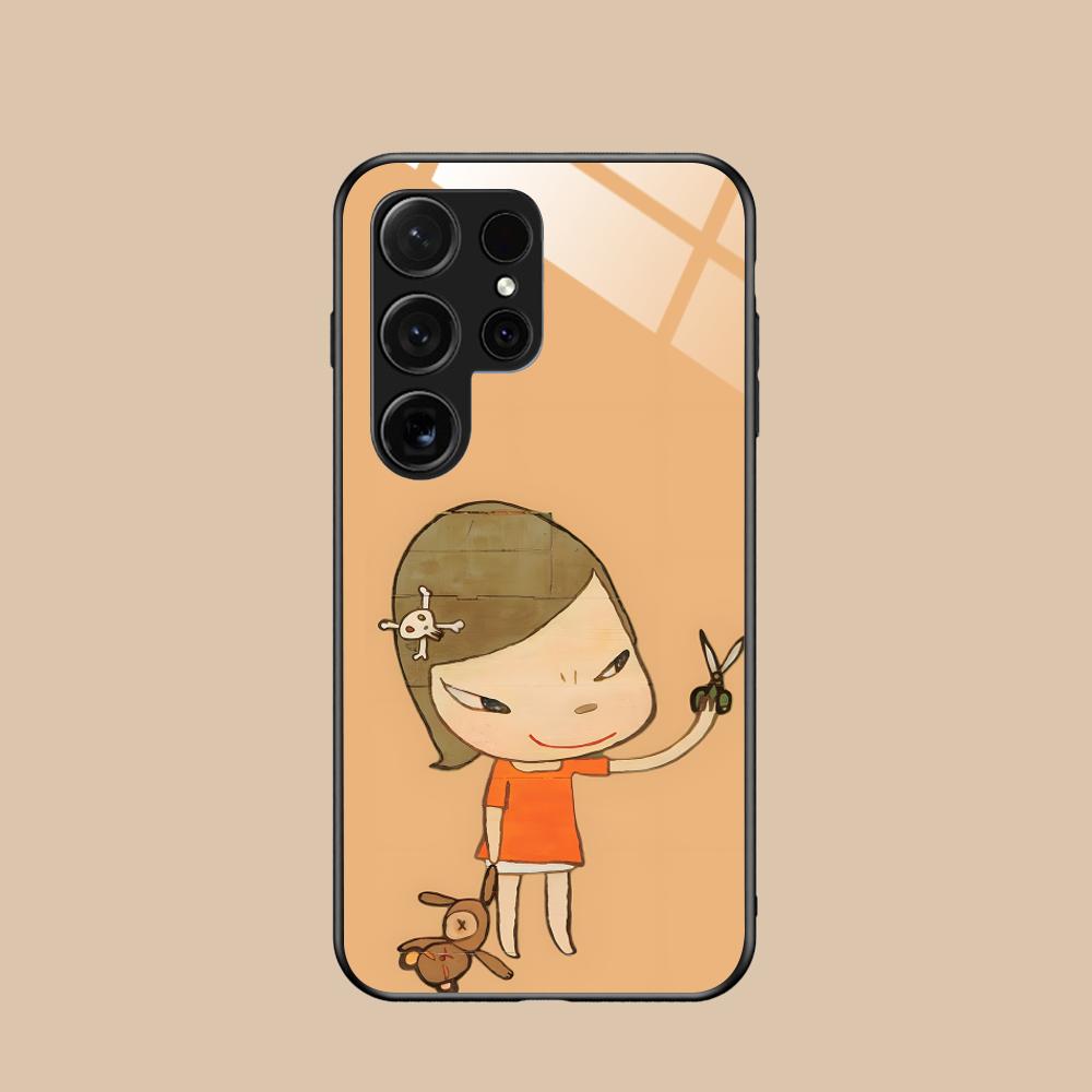Anime Yoshitomo Nara Phone Case for Samsung Galaxy S26 S25 S24 S23 S22 S21 S20 Note20 Plus FE Ultra Glass Colorful Cover Luxury