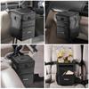 Ryhpez Car Trash Can With Lid - Leakproof Trash Bin Car Garbage Can, Collapsible Automotive Truck Organizer And Storage Bag Car Accessories For Women
