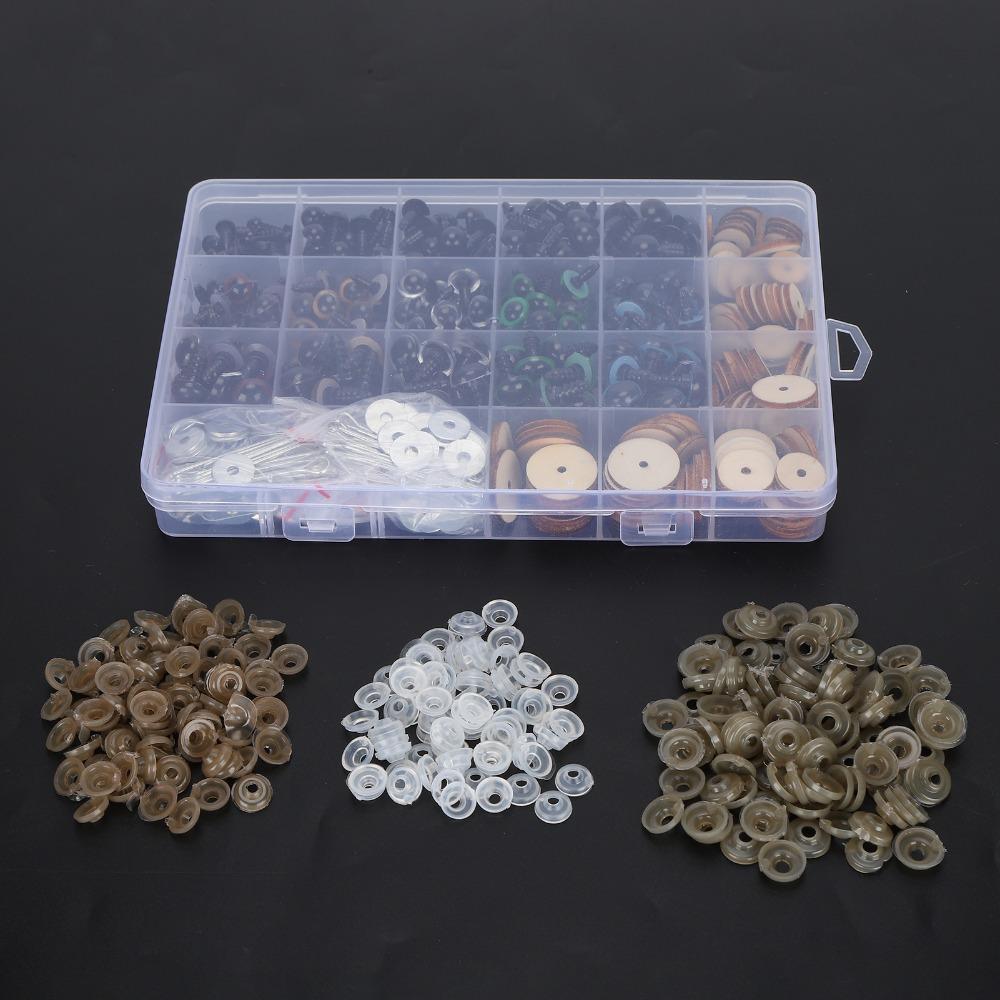 264pcs Colored Safety Eyes Plastic Eyes Various Sizes Teddy Bear Eyes DIY Accessories  Toy Crafting