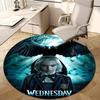 1pc Addams Family Wednesday Enid1 Design Printed Area Round Carpet for Bedroom Living Room Home Decor Rugs Mat Non Slip Mat Rug for Bedside