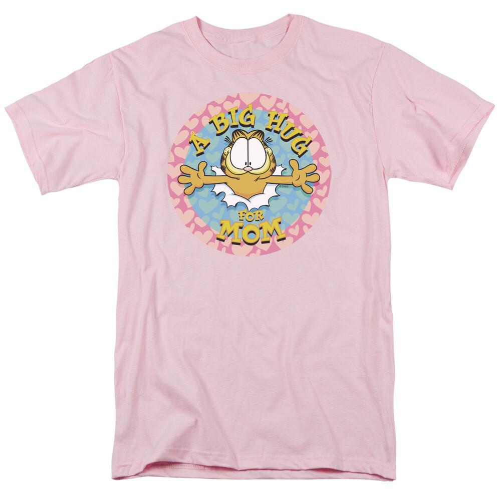 Garfield Big Hug For Mom T Shirt Mens Licensed Jim Davis Comic Tee Light Pink XXL
