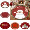 60/80CM Santa Claus Round Christmas Rug Anti-Slip Xmas Floor Mat  for Bedroom Living Room