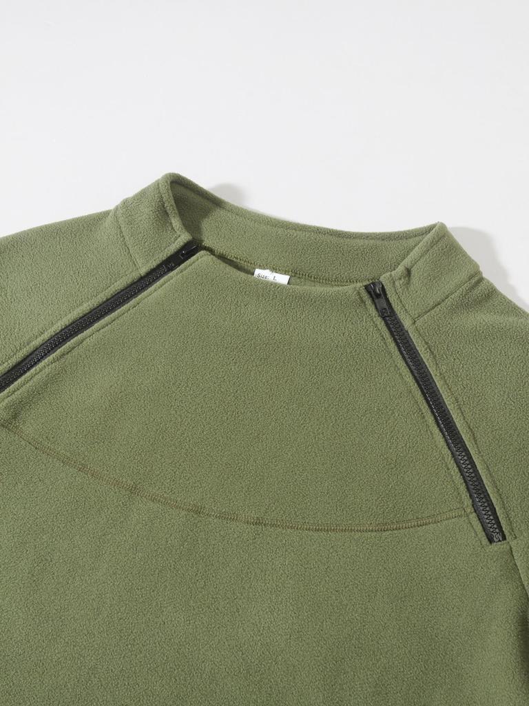 Men's Double Zipper Collar Hoodie - Autumn/Winter Trendy Street Casual Jacket