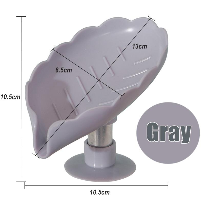 Leaf Shape Soap Box Drain Soap Holder Bathroom Accessories Suction Cup Soap Dish Tray Soap Dish for Bathroom Soap Container