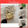 Trendy Small Square Pu Shoulder Bag For Women In Stylish Black Green Gold Silver Orange
