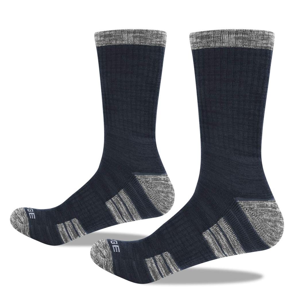 [YUEDGE] Men's Sports Socks, Thick, Cushioned, for Hiking and Trekking, Breathable, Sweat-Absorbing, Odor-Resistant, Premium Cotton, 5-Pair Set, Size