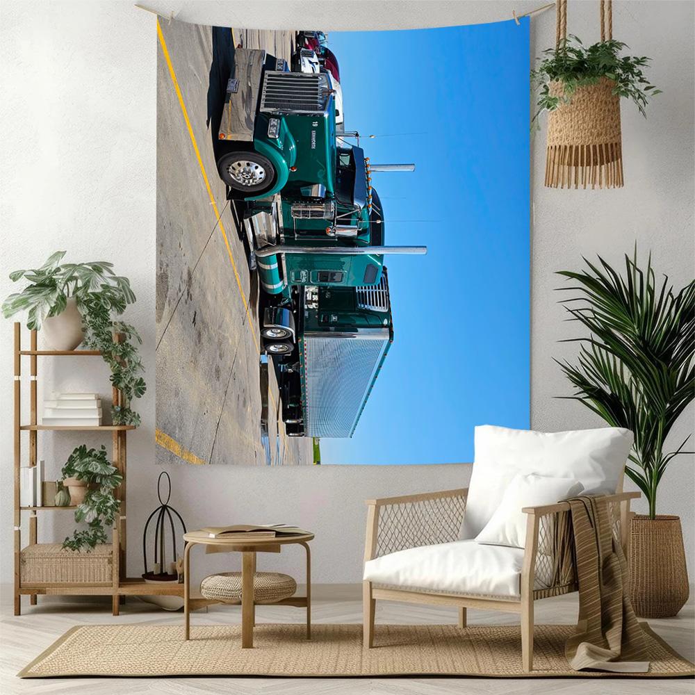 Kw Heavy Trucks Wall Decor Tapestry Art For Pet Memorial Birthdaywedding Party Backdrop Family Gift