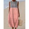Summer new sleeveless pocket casual printing temperament long dress dress slim dress