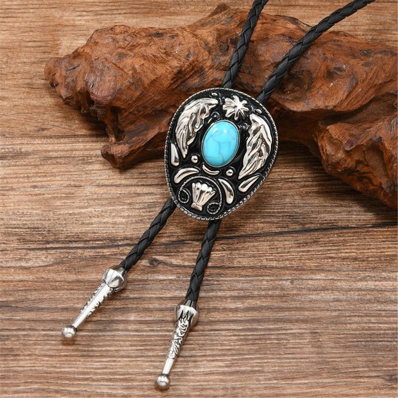 Adjustable Western Bolo Tie For Men RustProof Zinc Alloy Necktie With Quick Clasp Design for Formal Rodeos Game Decors