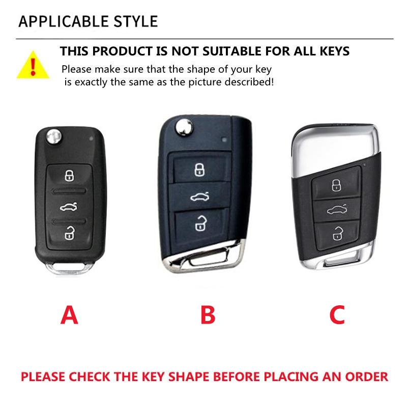 Car Key Case Cover For VW Volkswagen Polo Golf 4 5 6 7 T5 MK7 Tiguan Passat B6 B5 Skoda Octavia A5 A7 Seat Leon FR 2 Ibiza Ateca