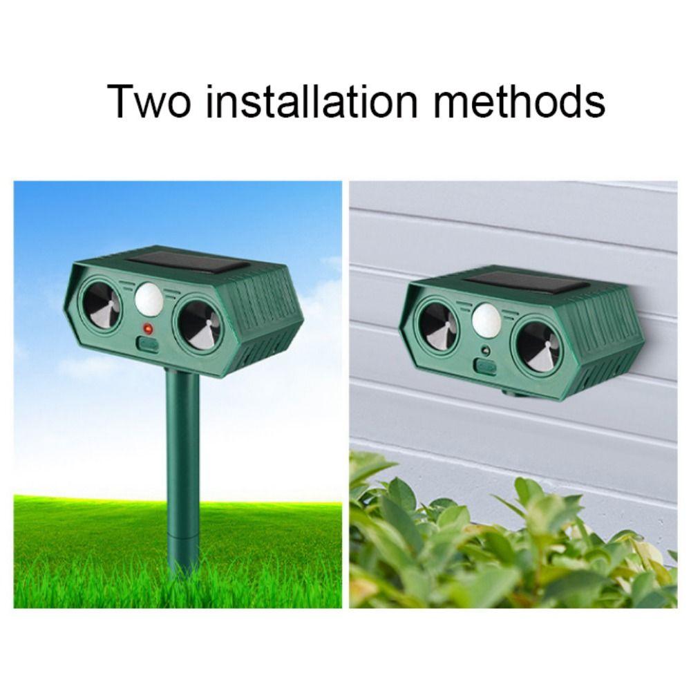 Waterproof Ultrasonic Animal Repeller Flashing Light Motion Sensor Repellent Agricultural