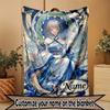 Custom Name Personalized Genshin Impact Print Blanket, Home Decor, Bedroom, Sofa, Camping, Couch, Gifts for Birthday Christmas