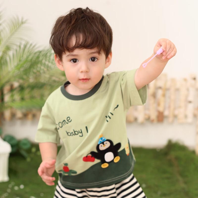 LUSON Baby Boy Color-Block Cotton T-Shirt