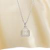 Elegant Love Lock Pendant Necklace for Women - High-End Luxury Clavicle Chain, Versatile Square Design