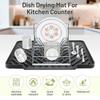 Antypoślizgowa, żaroodporna podkładka do suszenia naczyń Silikonowa podkładka pod garnki, naczynia, kubki Podkładka na stół Taca amortyzująca Ociekacz z szerszym odpływem
