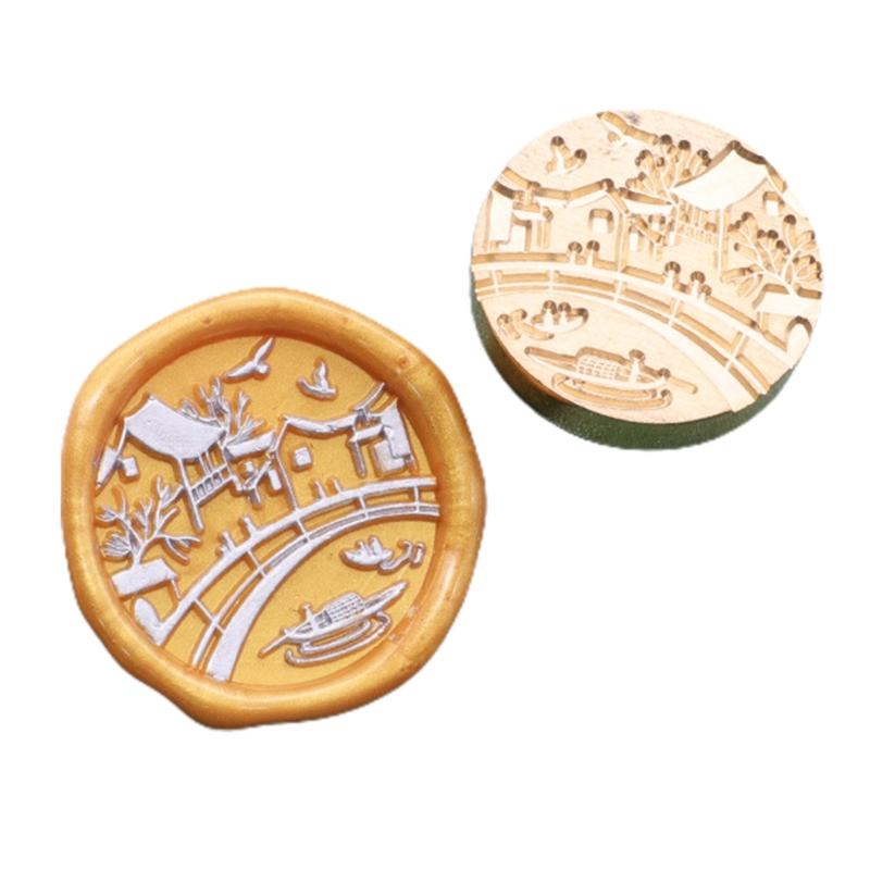 Wachssiegelstempel für Kopf 0,98 Zoll Messingstempel Schraubschnittstelle Leicht austauschbar Metall-Scrapbooking-Stempel für Hochzeitsgeschenke