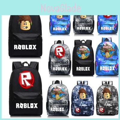 Školní batoh Roblox Pattern pro děti s hvězdným pozadím a velkou kapacitou