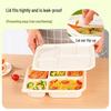 Eco-Friendly Biodegradable Compartment Meal Boxes with Lids