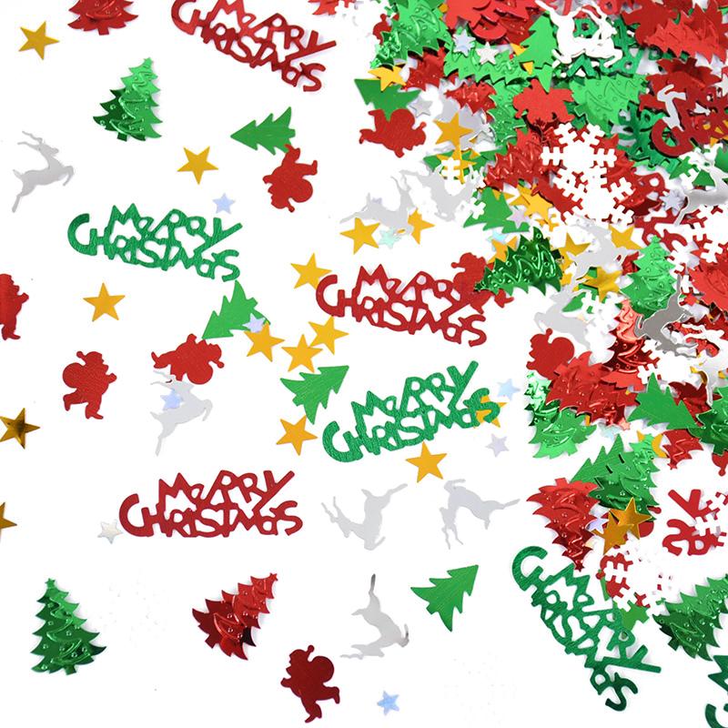 

15 г/пакет Рождественский стол конфетти елка снежинка блестки конфетти 2024 рождественская вечеринка украшение для дома 2025 новогодний подарок