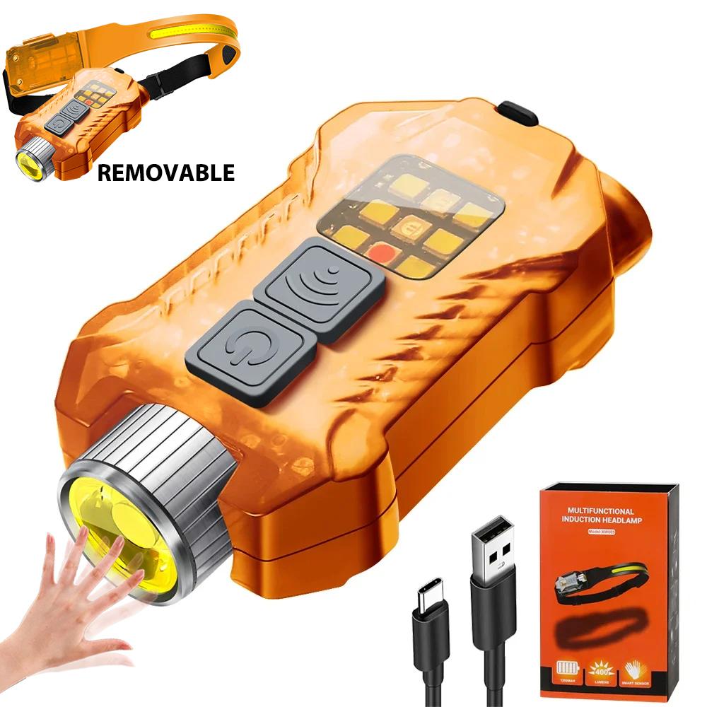 KDULIT XW005 LED MINI Flashlight Multi-function Rechargable Portable EDC Torch with Tail Magnet UV Light Outdoor Camping Lantern