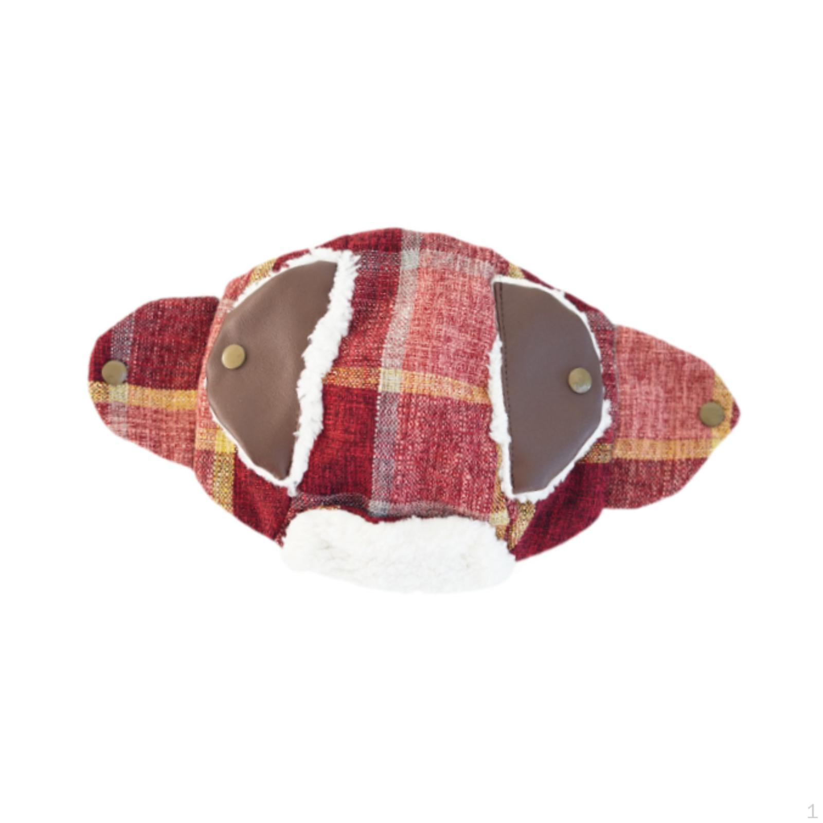 

Уютный зимний головной убор для домашних животных с отверстиями для ушей для собак и кошек red and M