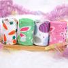 Vibrant Colors Easter Ribbon Cartoon Rabbit Print Bunny Egg Carrot Print Grosgrain Ribbon Iron Wire Edge Easter Egg Print