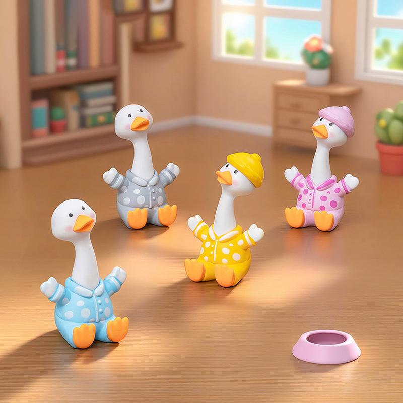 Design Canard Heureux, Ornement de Bureau, Décoration d'Intérieur Paysage Miniature, Canard Mignon Pour Commande de Voiture