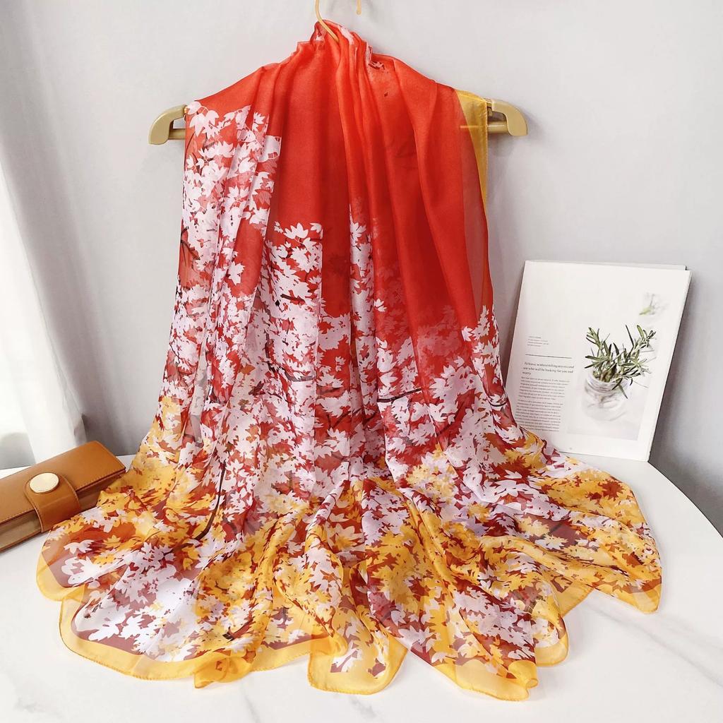 Spring Summer Women Large-size Gauze Beach Shawls Muslim Hijabs Travel Thin Sunscreen Scarf/Scarves