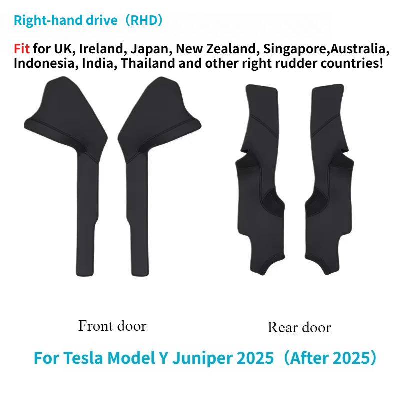 Anti Kick Pads for Tesla Model Y Juniper 2025 Whole Car Nappa Leather Interior Decoration Rear Seat Backrest Mats Accessories