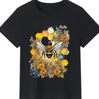 Bee and Honeycomb Graphic Tees Cute Pun Watercolor Floral and Retro  Designs for Nature and Bee Lovers