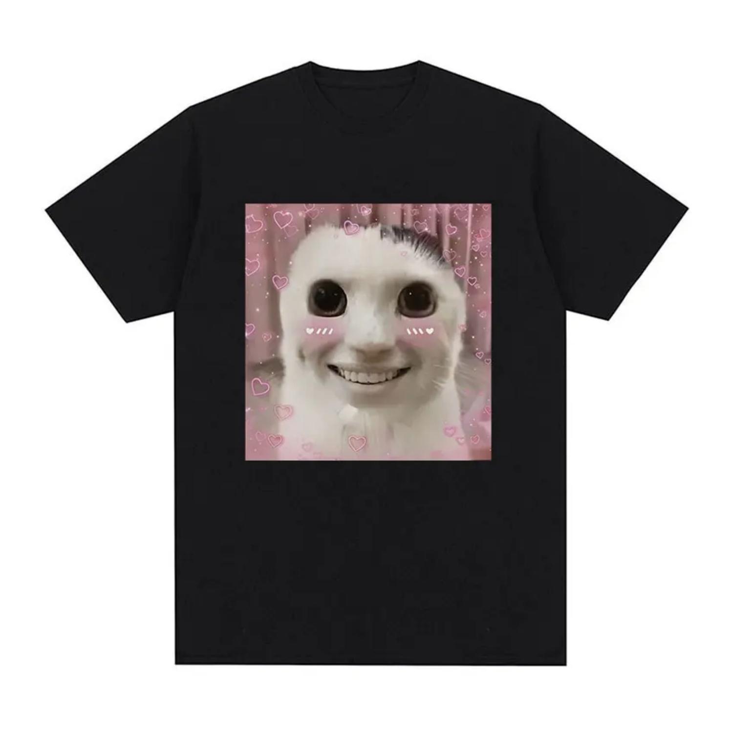 

Goofy Ahh Cat Funny Meme Graphic T Shirts Men Women Casual Fashion Short Sleeve T-Shirt Tops O-Neck 100% Cotton Oversized Tshirt S чёрный