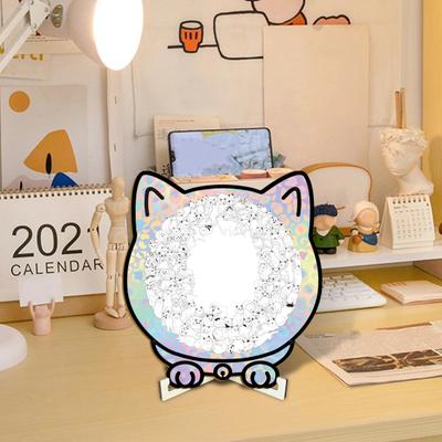 135Pcs/Set Cat Shaped Wooden Jigsaw Puzzle Focus Logic Training Wood Puzzle Game Educational Difficult Puzzle Toy Decoration Cat Lovers Gift