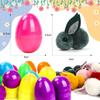 24/48Pcs Plastic Easter Egg with Rabbit Figure Creative Fashion Easter Basket Filler Egg Cartoon Hunt Games Supplies