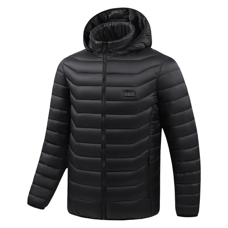 Dual-Control Hooded Heated Jacket with Three-Speed Intelligent Temperature Heating