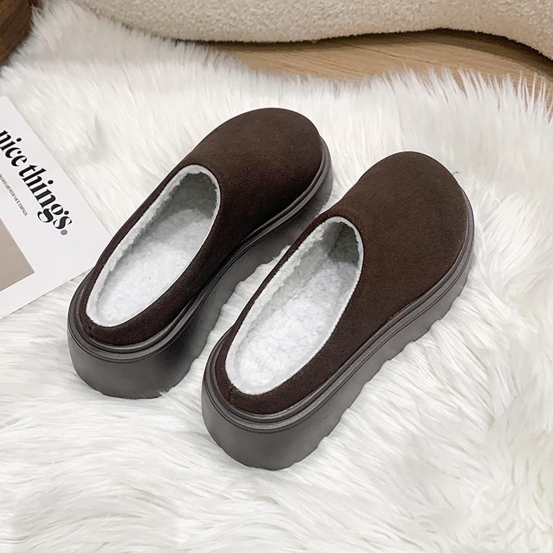 

Женская обувь полусабо на платформе, с закрытым носком, полусабо из бархата для осени и зимы 40