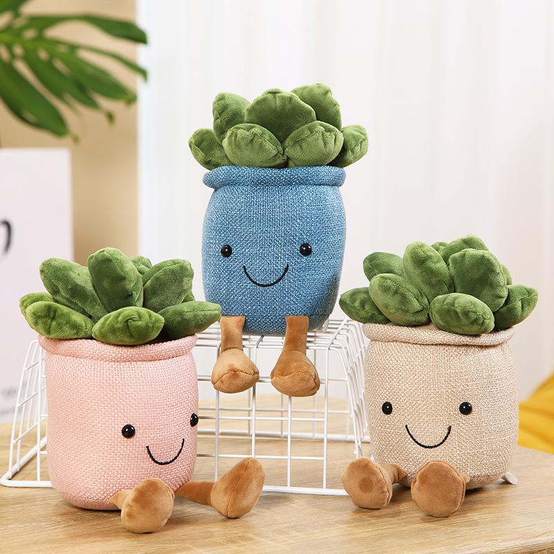 Potted Plant Doll Plush Toy Succulent Plant Doll Grab Machine Doll Rag Doll Home Simulation Cactus Ornament
