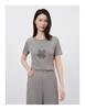 JZ Jiuzi Simple Multi-Color Bead Glutinous Rice T-Shirt Top