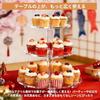 EffiQ-Rate Acrylic Cake Stand, 3-Tier, Afternoon Tea Stand, Figure Base, Display, Storage, Transparent, Birthday Party, Cupcakes, Sweets, Macarons, De