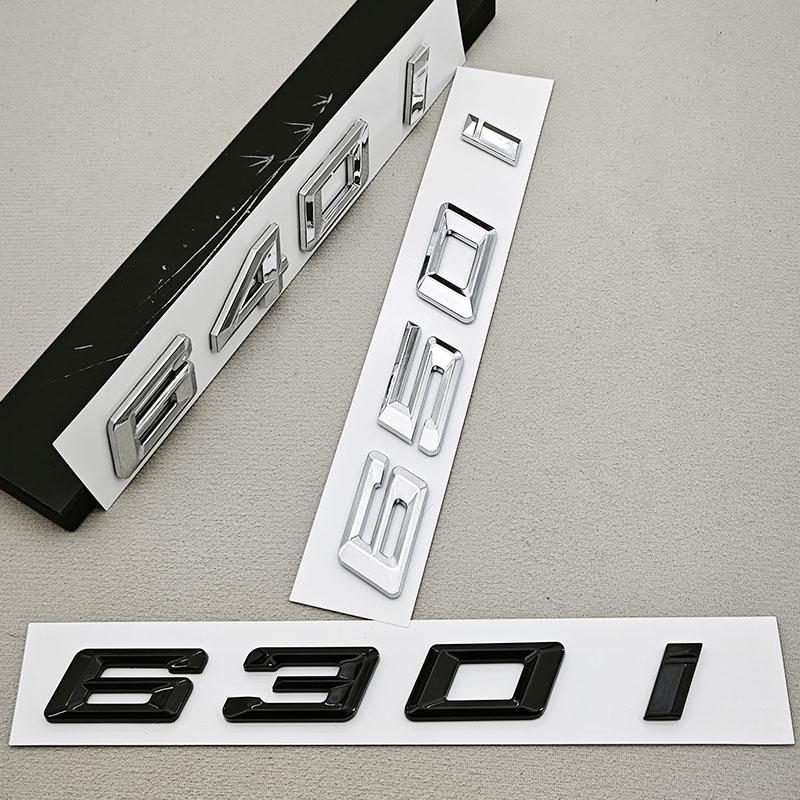 NEW 3D ABS Car Letters Logo 630i 640i 650i Sticekr Rear Trunk Badge Emblem Decal For BMW 630i 640i 650i F12 F13 F06 Tail Marking