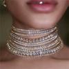 Strass Nachtclub Choker: Elegante Hochzeits- und Bankett-Halskette