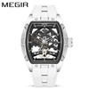 MEGIR 2242 Men's Waterproof Barrel-Shaped Mechanical Sports Watch