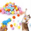 Cat Toys Interactive Launch Training Toy For Pet Kitten Creative Mini Shooting Gun Games Stretch Plush Ball Toys Pet Toys